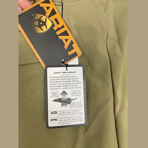Ariat Mens Pro Circuit Breech Khaki 38 Long - Picture 5 of 11